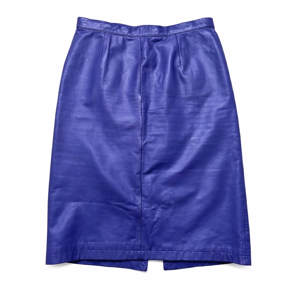 Vintage Purple Leather Skirt